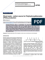 Wood Waste - Carbon Source For Polyhydroxyalkanoates (PHAs) Production