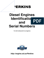 PERKINS ENGINE Identification Serial Number
