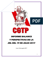 Informe Balance y Perspectivas de La JNL Del 19 de Julio 2017