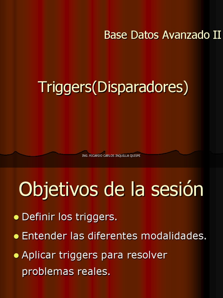 Introducción a Triggers en Bases de Datos | PDF | Pl / Sql | Gestión de ...