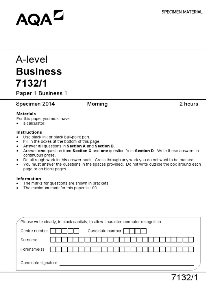 Aqa Gcse Business Paper 1 Revision Teaching Resources vrogue.co