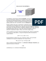 Dilatação volumétrica de corpos ao aquecimento