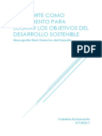 El Deporte Como Instrumento para Lograr Los Objetivos Del Desarrollo Sostenible