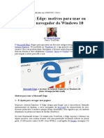 Unidade I - Microsoft Edge Motivos para Usar Ou Fugir Do Navegador Do Windows 10
