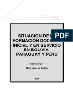 Situacion Formacion Docente Bolivia Paraguay Peru