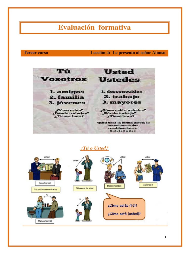 Formal and Informal Address in Spanish: An Analysis of Dialogues ...