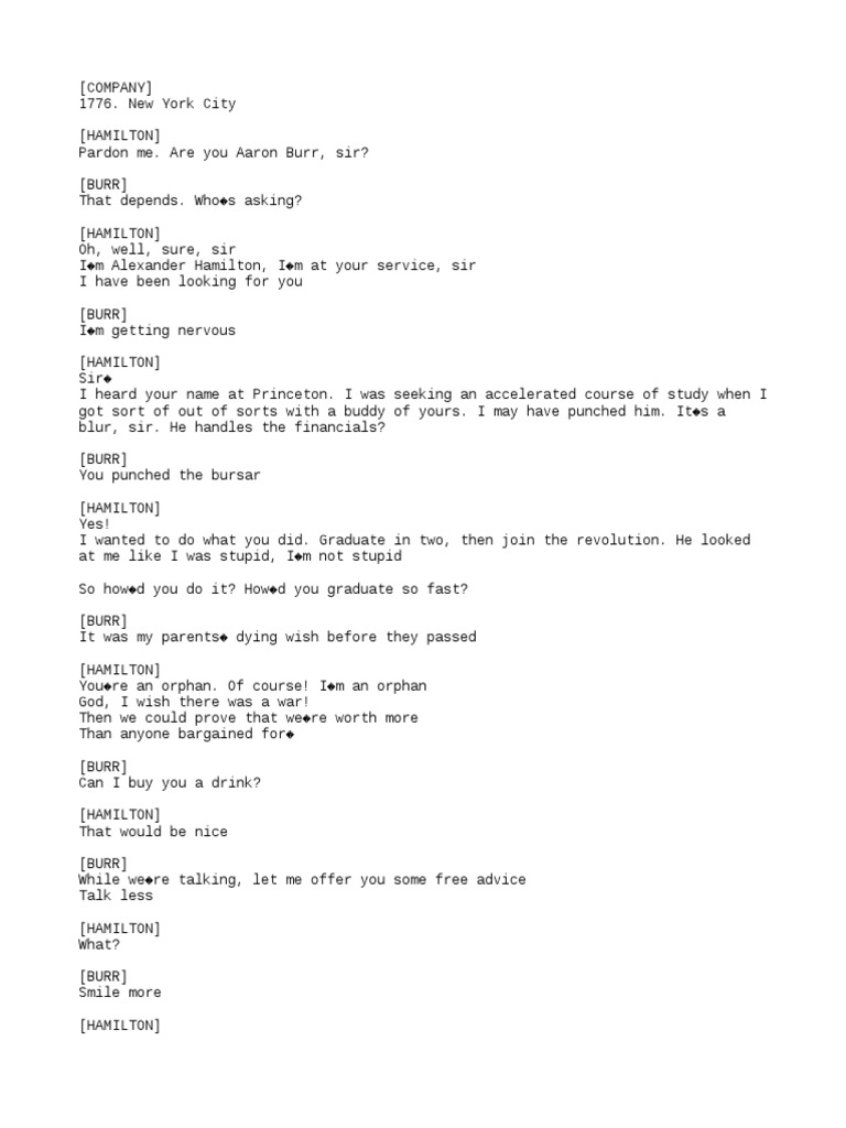 studio c hamilton lip sync lyrics Non-Stop || || Color Coded [1-23] Hamilton ACT 1 Lyrics: The