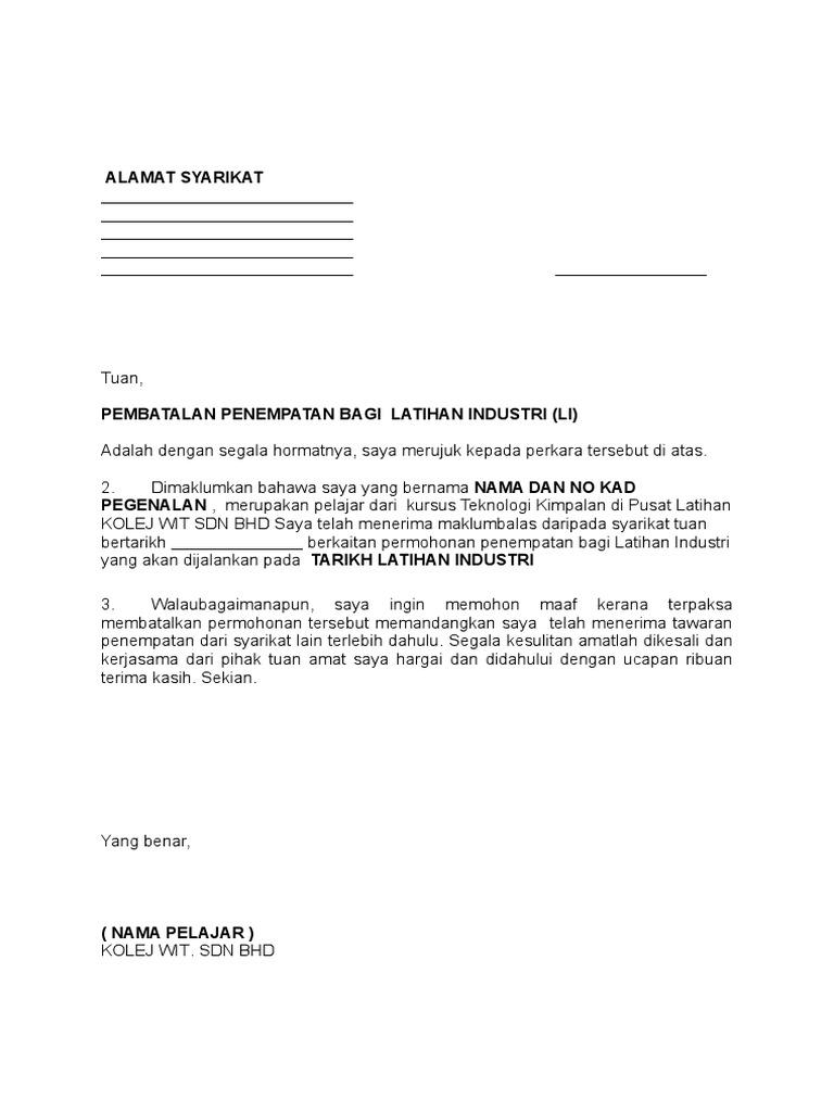 Surat Pembatalan  PDF