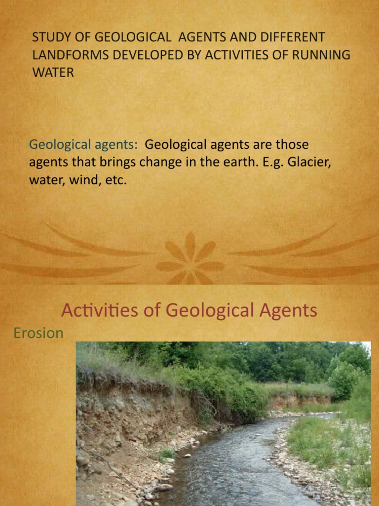 Activities of Geological Agents PDF River Valley