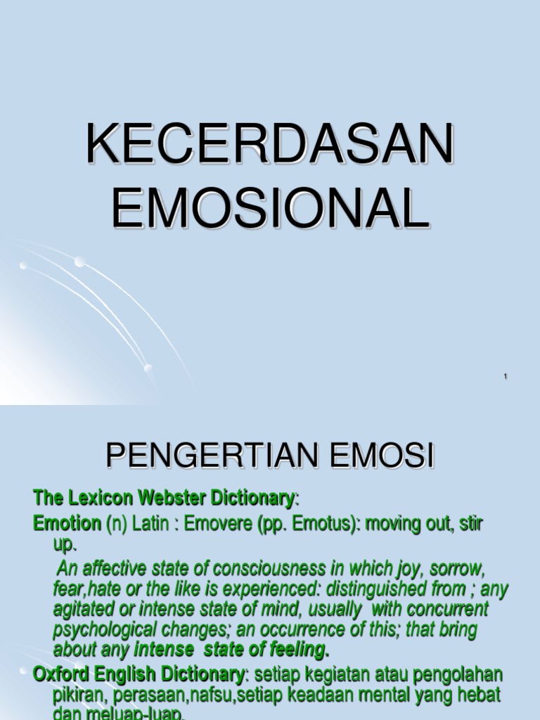 Emosi Dan Kecerdasan Emosi | PDF | Pengembangan Diri