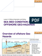 Sea Bed Condition and Offshore Geo-Hazards