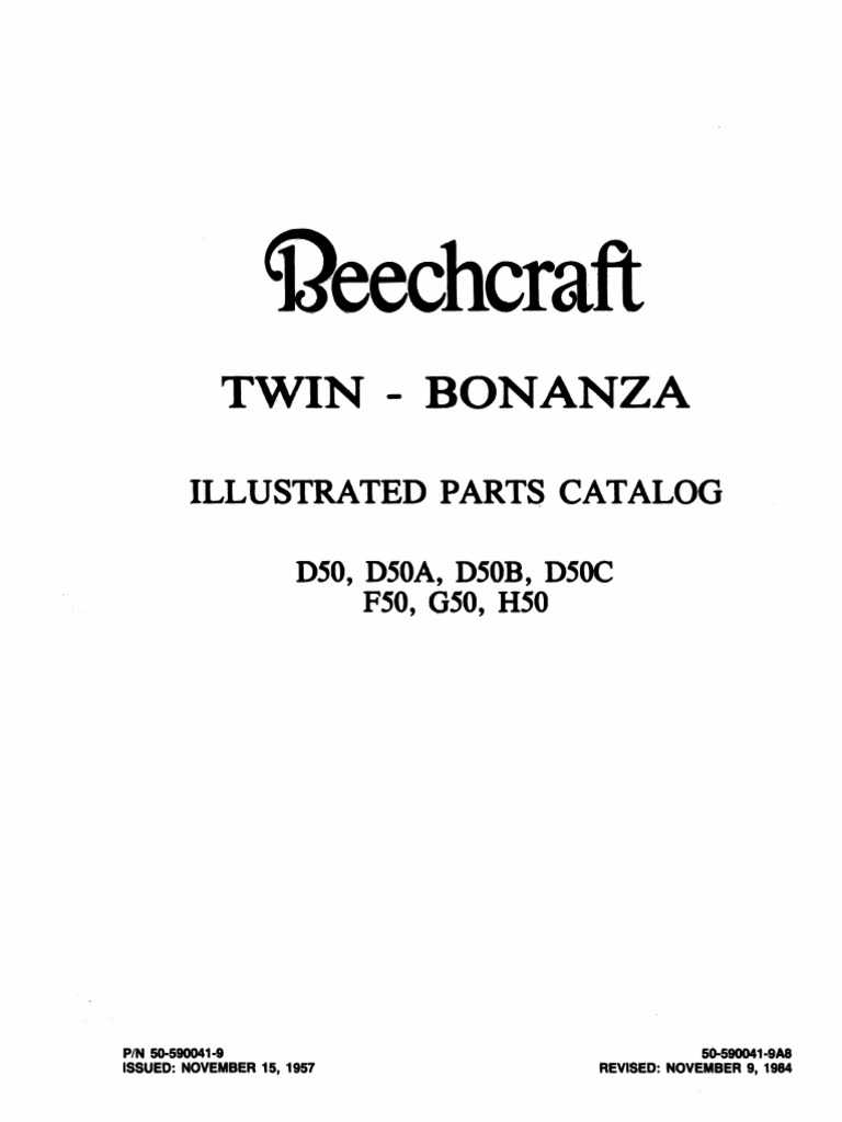 Beechcraft Twin Bonanza IPC (D50, D50A, D50B, D50C, F50, G50 and H50) | PDF  | Landing Gear | Vehicles