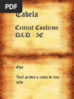 Tabela Critical Fumble