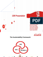 Coca Cola's Sustainability Framework and CSR Initiatives in India