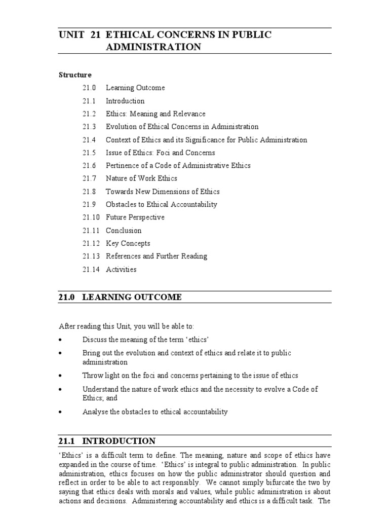 public administration essay