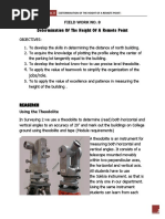Field Work No 8 Surveying