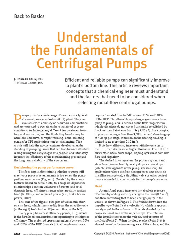 Fundamentals of Centrifugal Pumps PDF | PDF | Pump | Flow Measurement