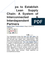 9 Steps to Establish the Lean Supply Chain