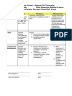 Learning Contract For Internship