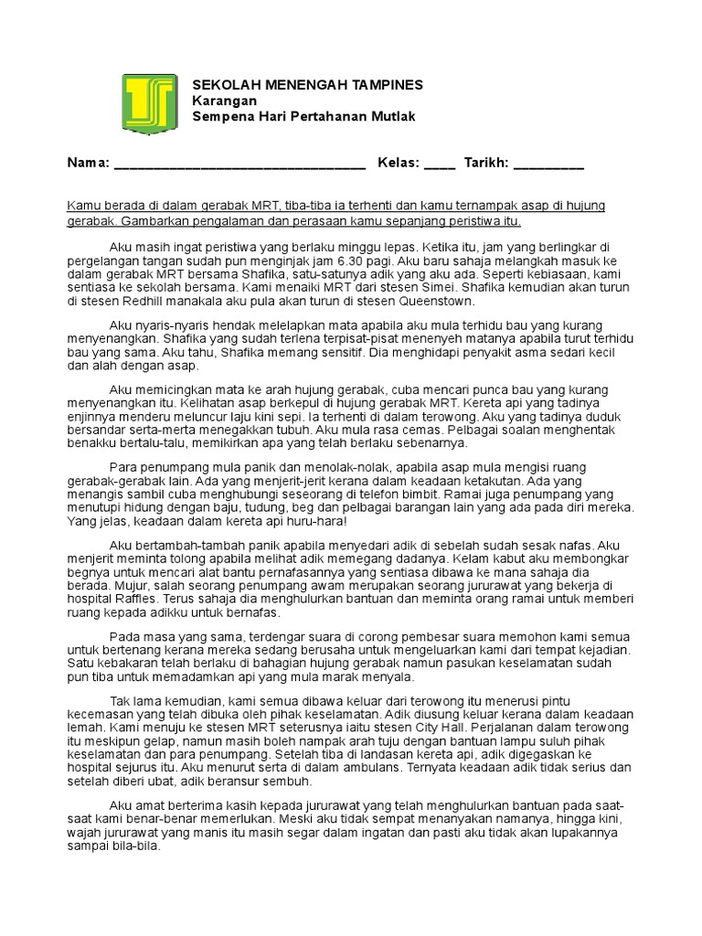 Karangan Total Defence Pdf