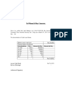 To Whom It May Concern:: Denominations No.'s Amount (In RS.) Amount (In RS.)