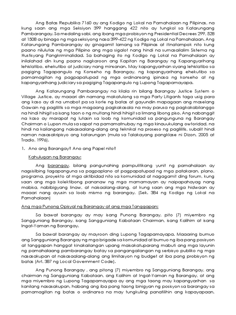 thesis about katarungang pambarangay