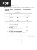 5. ABO Blood Type Worksheet