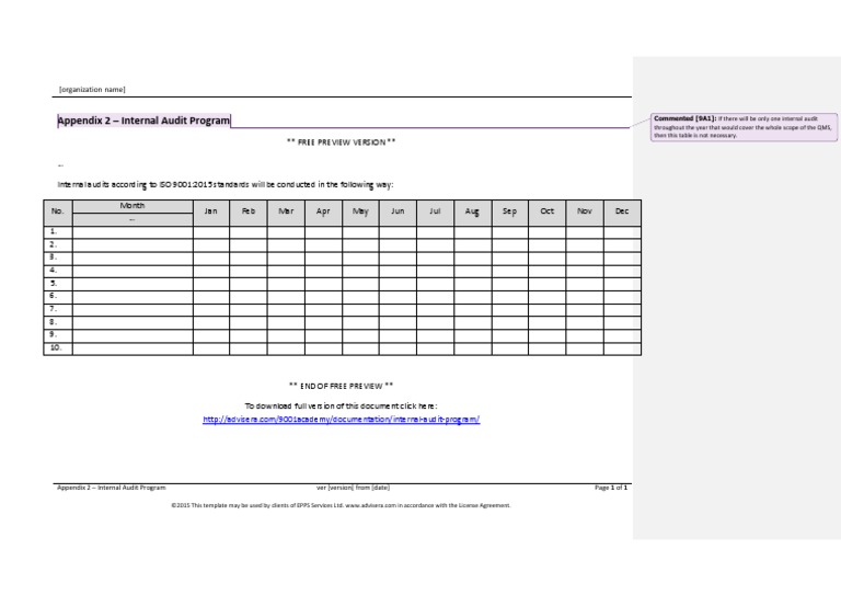15.2 Appendix 2 Internal Audit Program Preview en | PDF