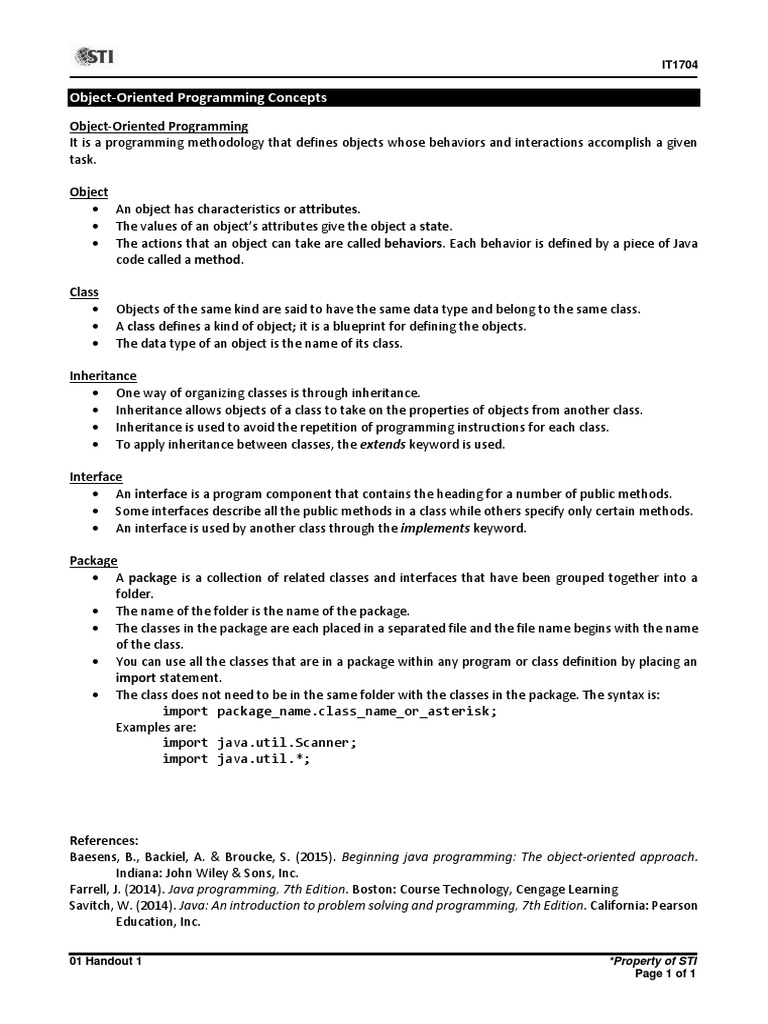 01 Handout 1 (3) Lmsauth 86698643 PDF | PDF | Class (Computer ...