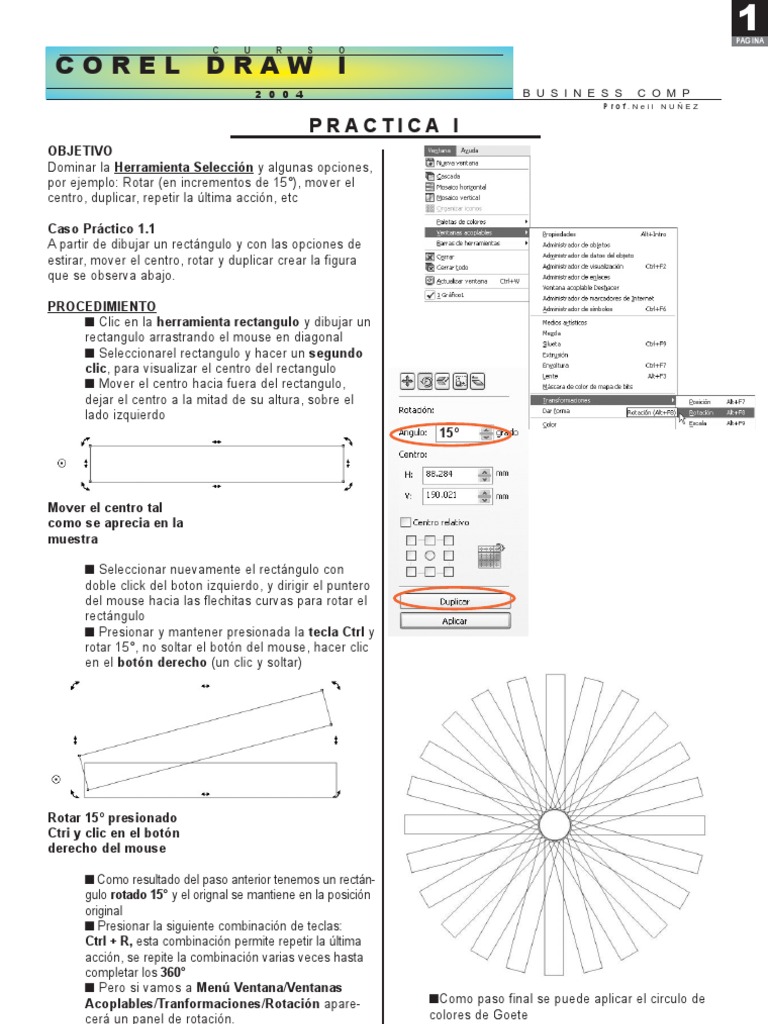 Tutorial de Corel Draw: Herramientas y Prácticas | PDF | Azul | Verde