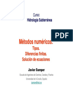 Metodos Numericos Hidrologia Subterranea Apuntes