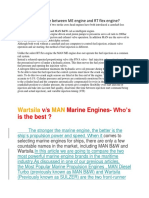 Wartsila v/s MAN Marine Engines- Who’s is the best