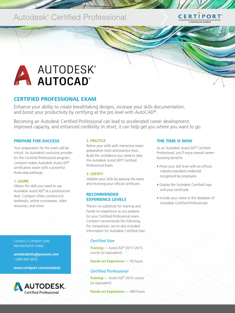 ACP AutoCAD Datasheet 082916RA | PDF | Autodesk | Certification