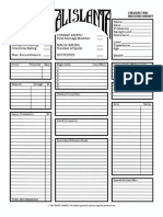 Talislanta 1e - Character Sheet PDF