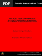 Avaliação Técnico-econômica de Alternativas de Lodos Ativados No Tratamento de Esgotos Doméstico