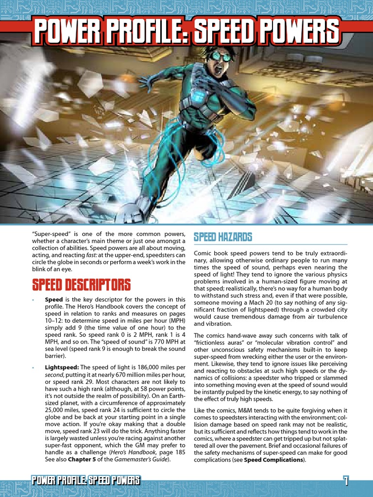 Mutants & Masterminds 3e - Speed Powers PDF | PDF | Copyright | License