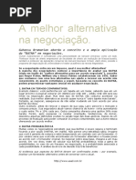 A Melhor Alternativa Na Negociacao (1)