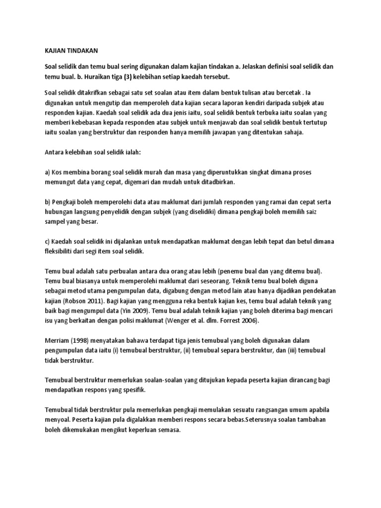 Nota Kajian Tindakan Pdf