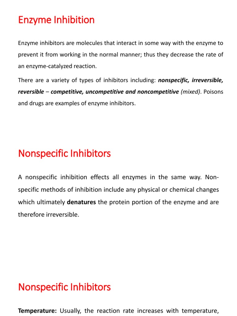 Types of Enzyme Inhibition Explained | PDF | Enzyme Inhibitor | Active Site