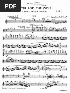 Peter and The Wolf 01 Flute PDF | PDF
