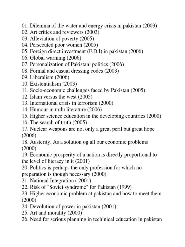 Top 20 essay topics for css image