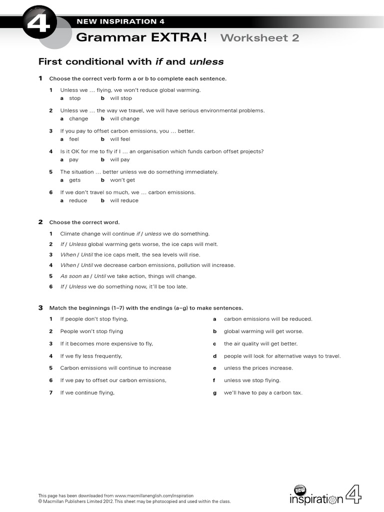Grammar of first conditional picture