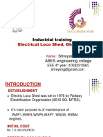 Electrical Loco Shed, Ghaziabad: Industrial Training