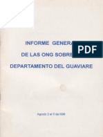 Informe General de Las ONG Sobre El Departamento Del Guaviare Agosto 2 Al 5 de 1996
