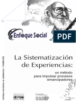 Sistematizacion de Experiencias Libro Ve