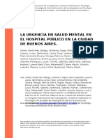 Sotelo, Maria Ines, Belaga, Guillermo (..) (2015) - La Urgencia en Salud Mental en El Hospital Publico en La Ciudad de Buenos Aires