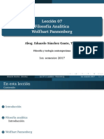 Lección 7 de un curso de Filosofía y teología contemporánea