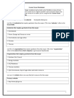 career focus worksheet