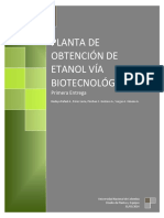 Diseño Planta Etanol, Evaluacion Economica y Diseño Preliminar de Equipos