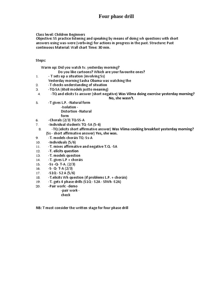 Four Phase Drill | PDF